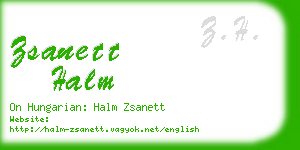 zsanett halm business card